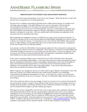 Picture of the case management client intake form